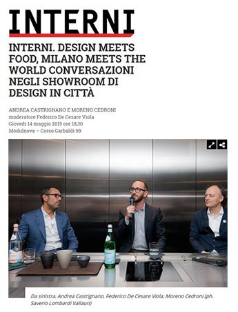 Interni | Design meets Food, Milano Meets the World